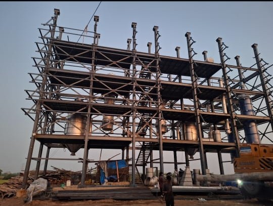Industrial shed fabrication with heavy structural steel